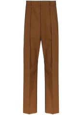 Valentino pleated side-stripe trousers