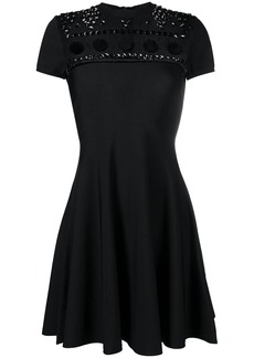 Valentino polka dot embroidery knitted dress