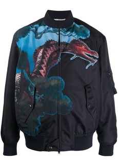 Valentino Dragons Garden print bomber jacket