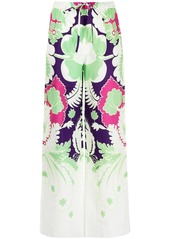 Valentino printed wide-leg trousers