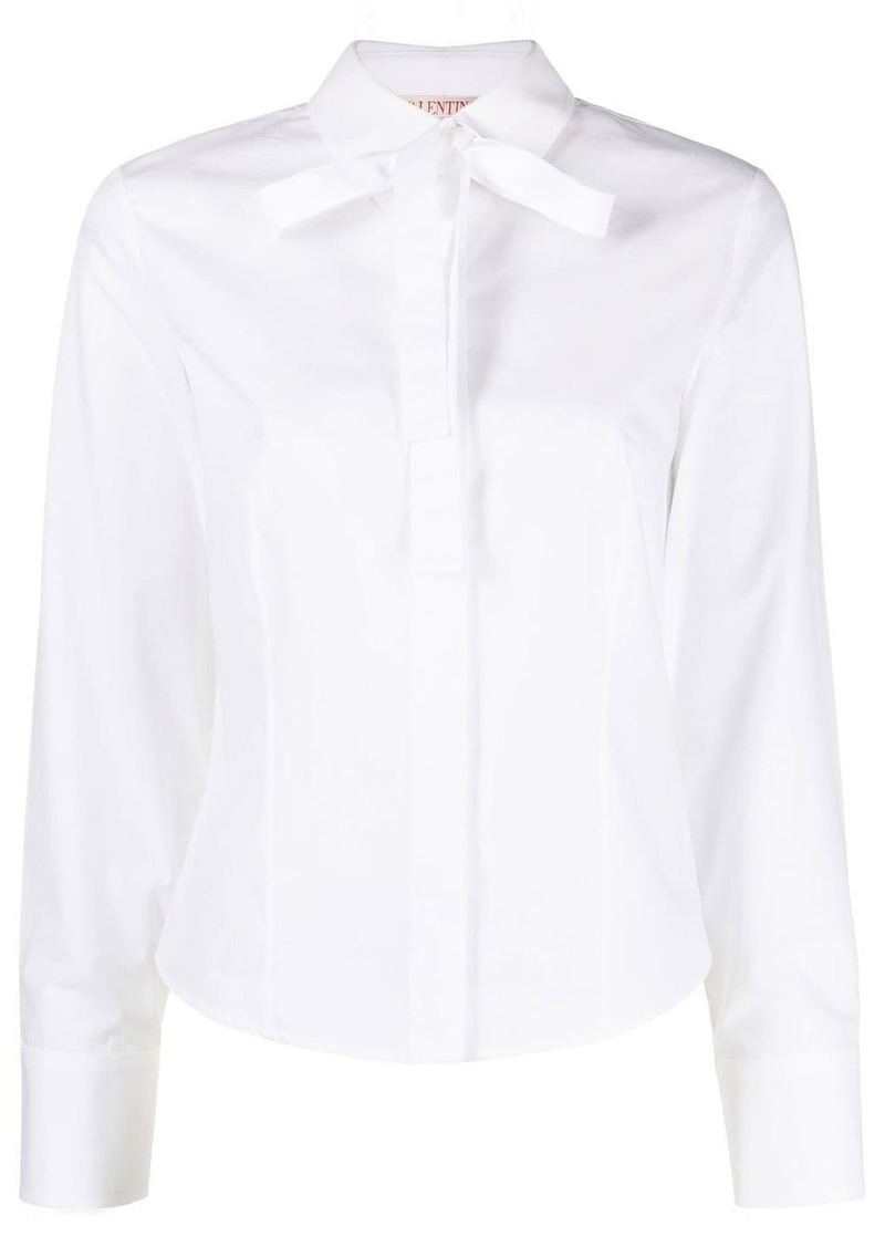 Valentino pussy-bow cotton shirt