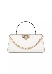 Valentino Rockstud Calfskin Top Handle Handbag