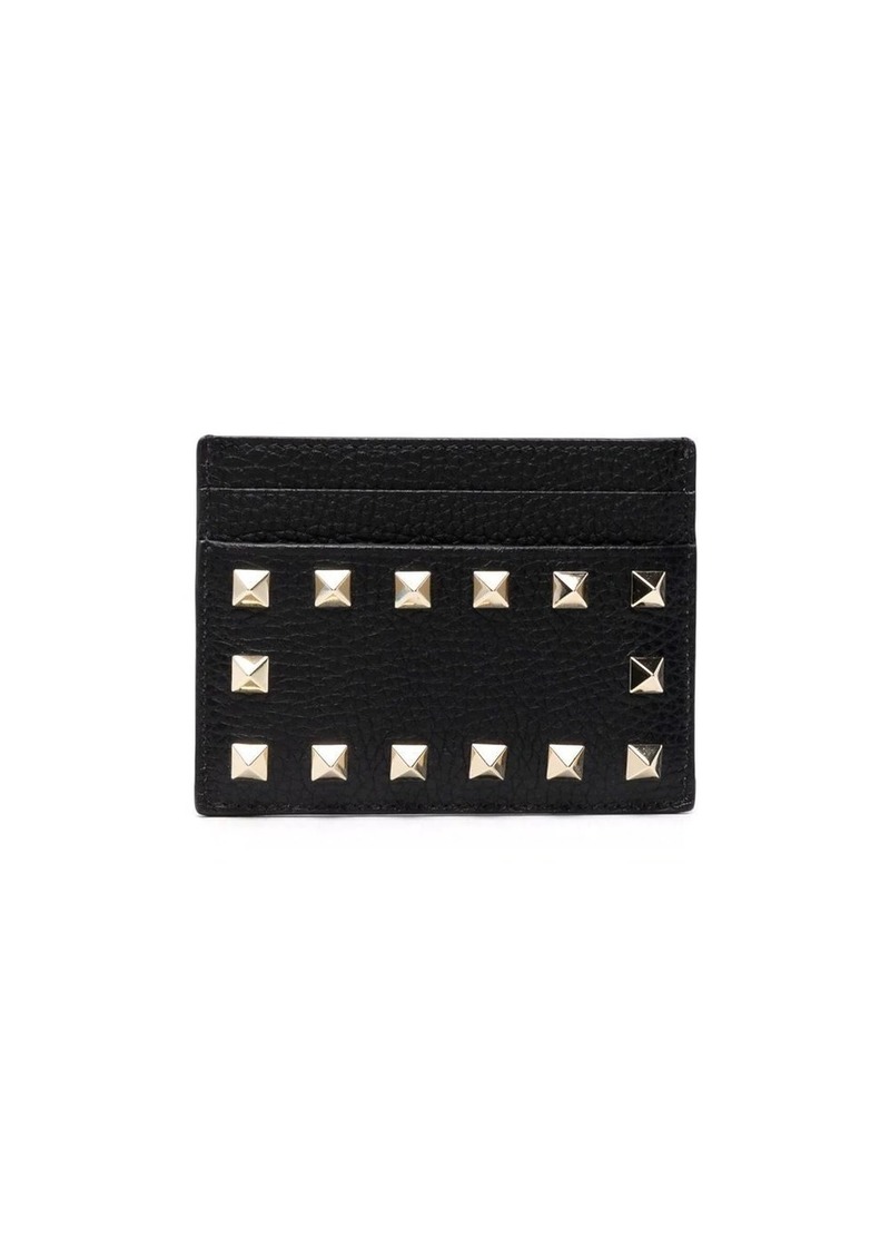 Valentino Rockstud gold-tone detail cardholder