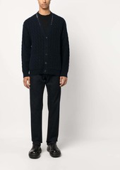 Valentino Rockstud-embellished cable-knit cardigan