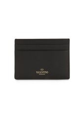 Valentino Rockstud Embellished Leather Card Holder