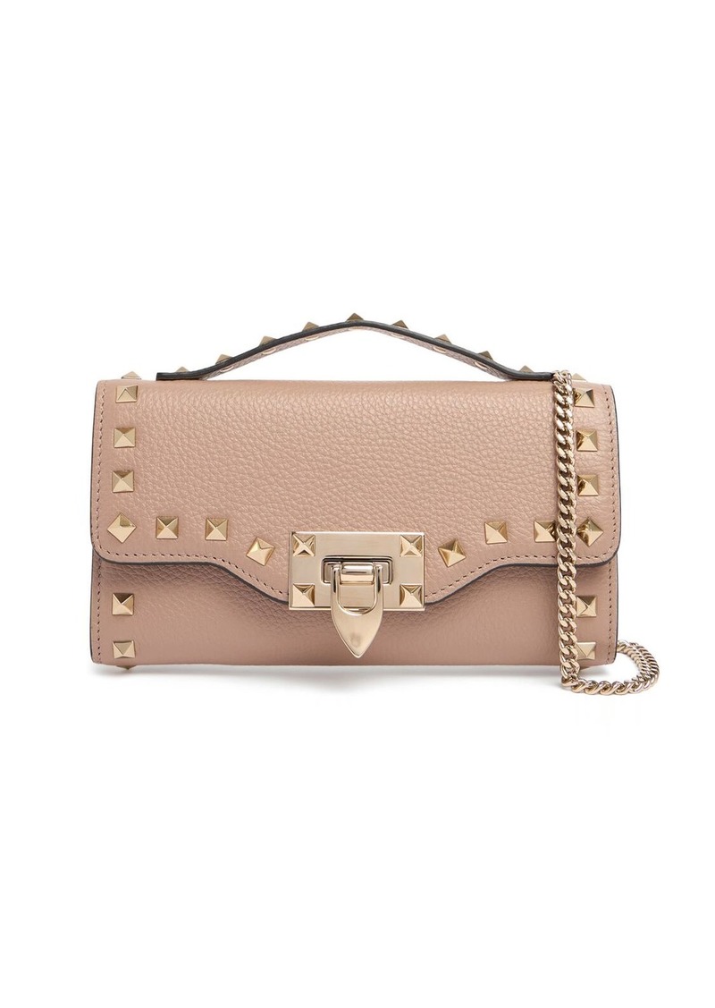 Valentino Rockstud Grained Leather Shoulder Bag