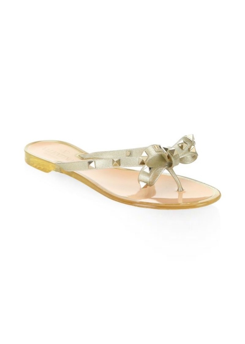 valentino rockstud jelly thong sandals