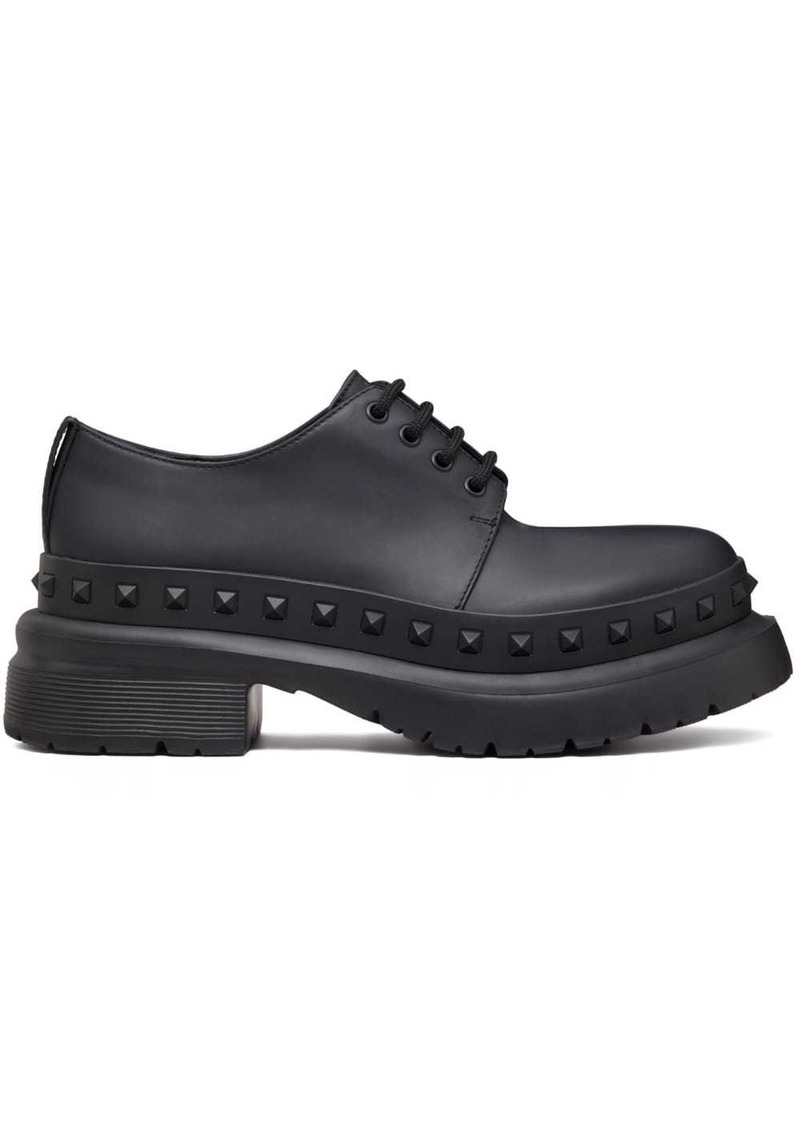 Valentino M-Way Rockstud leather Derby shoes