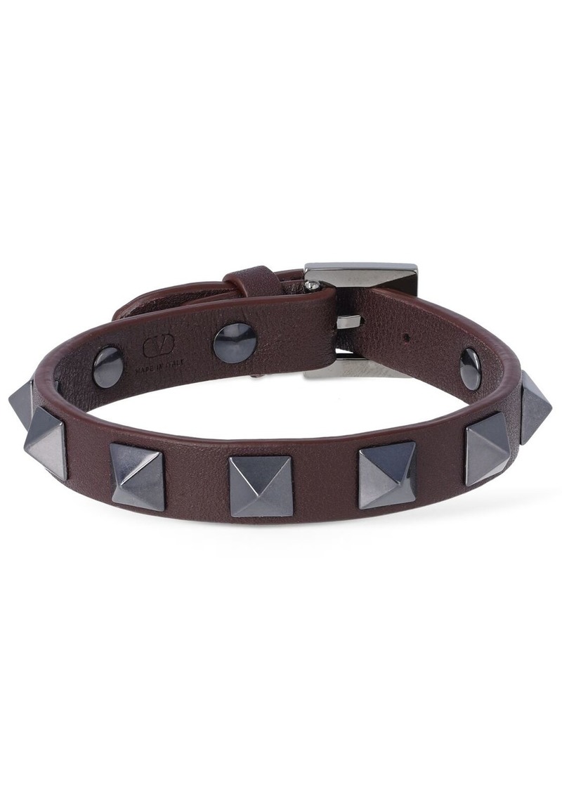 Valentino Rockstud Leather Belt Bracelet