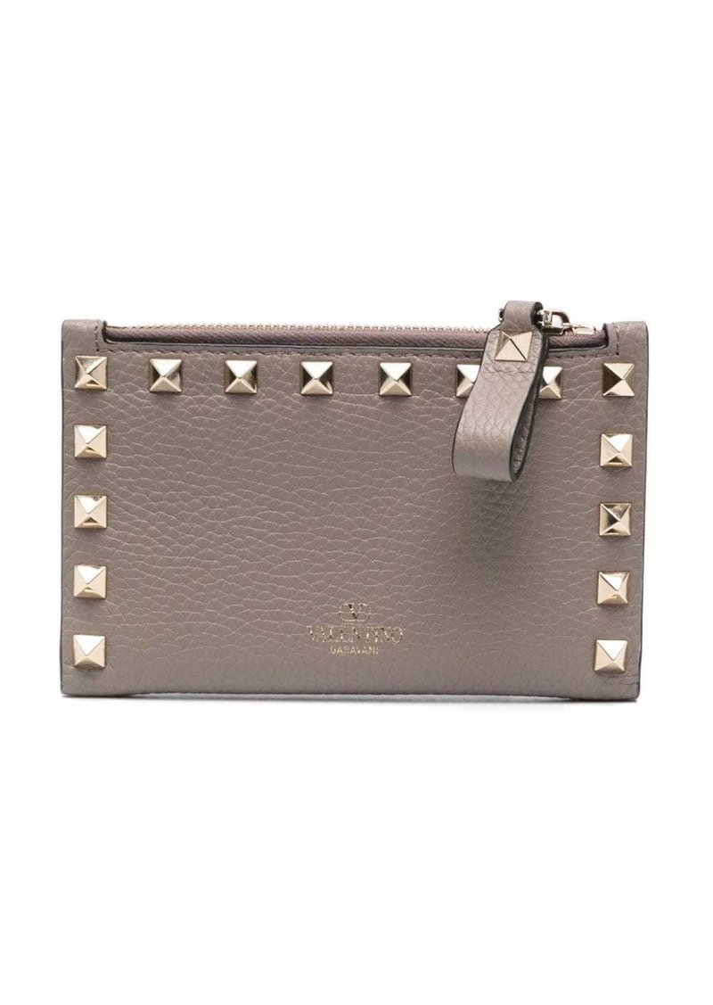 Valentino Rockstud leather cardholder