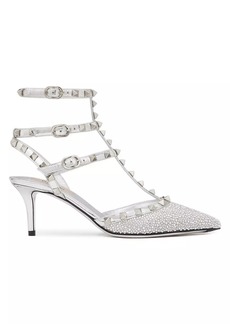 Valentino Rockstud Pumps With Crystals And Micro Studs