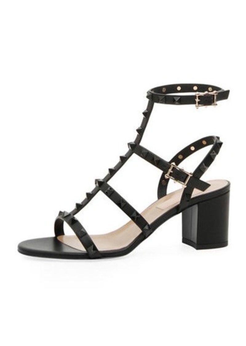 valentino garavani rockstud smooth calf city sandals