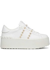 Valentino Rockstud Untitled leather flatform sneakers