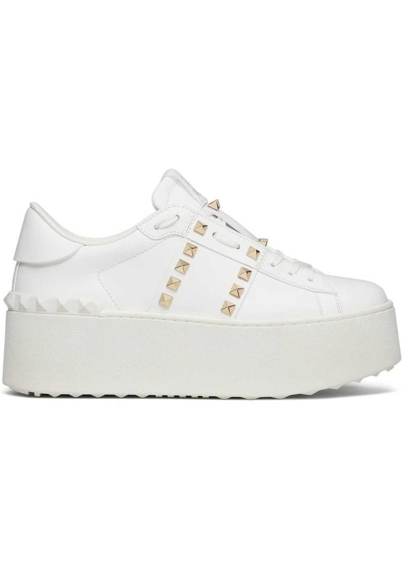 Valentino Rockstud Untitled leather flatform sneakers