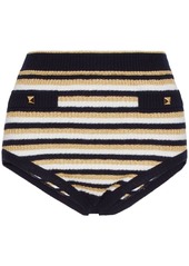 Valentino striped lurex mini shorts