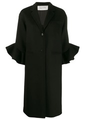 Valentino ruffle sleeve coat