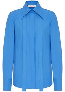 Valentino scarf-detail cotton poplin shirt