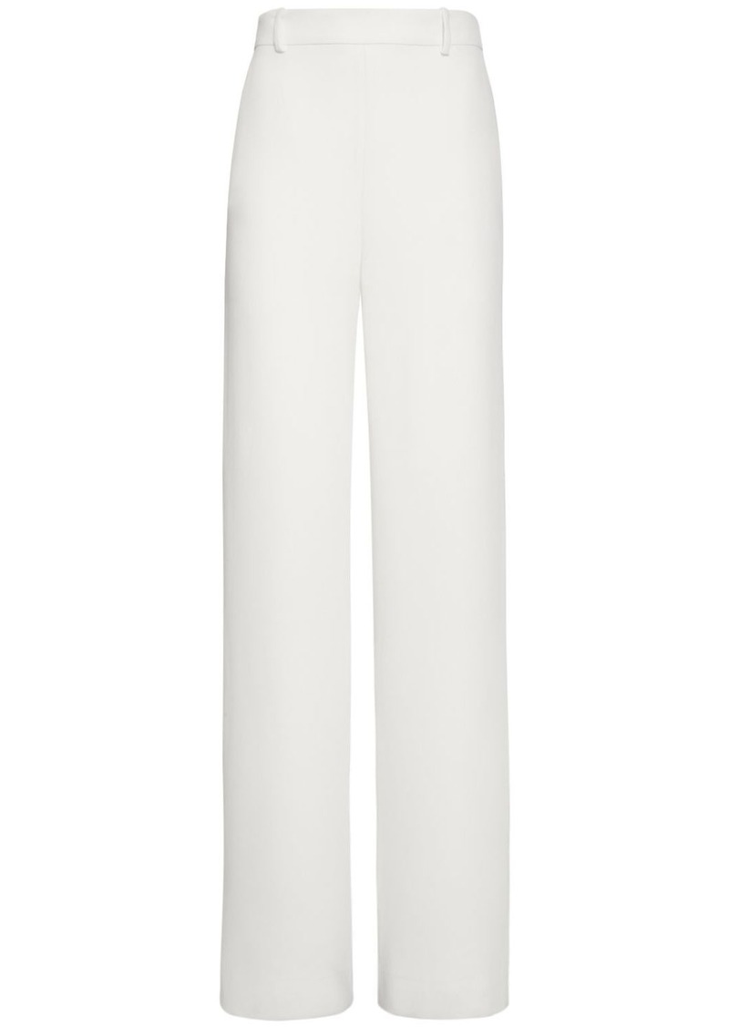 Valentino Silk Cady High Rise Wide Pants