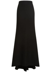 Valentino Silk Cady Long Column Tail Skirt