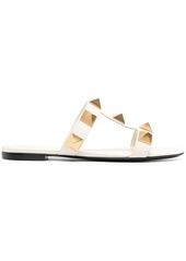 Valentino Roman Stud flat leather sandals