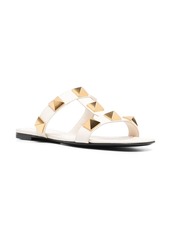 Valentino Roman Stud flat leather sandals