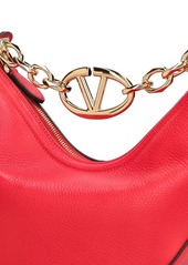 Valentino Small V Logo Gate Leather Top Handle Bag