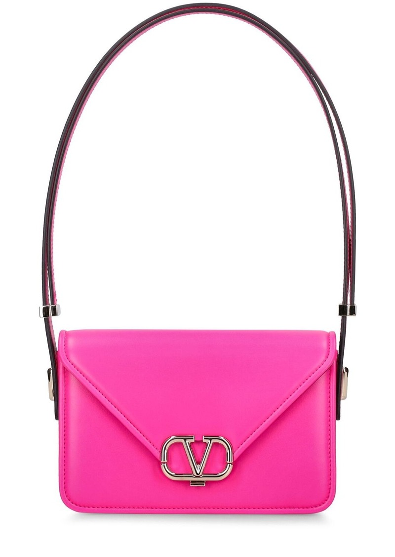 Valentino Small V Logo Leather Shoulder Bag