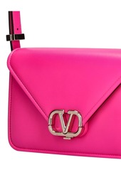 Valentino Small V Logo Leather Shoulder Bag