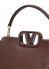 Valentino Small V Logo Napa Leather Top Handle Bag