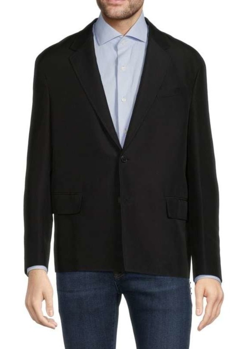 Valentino Solid Silk Blend Blazer