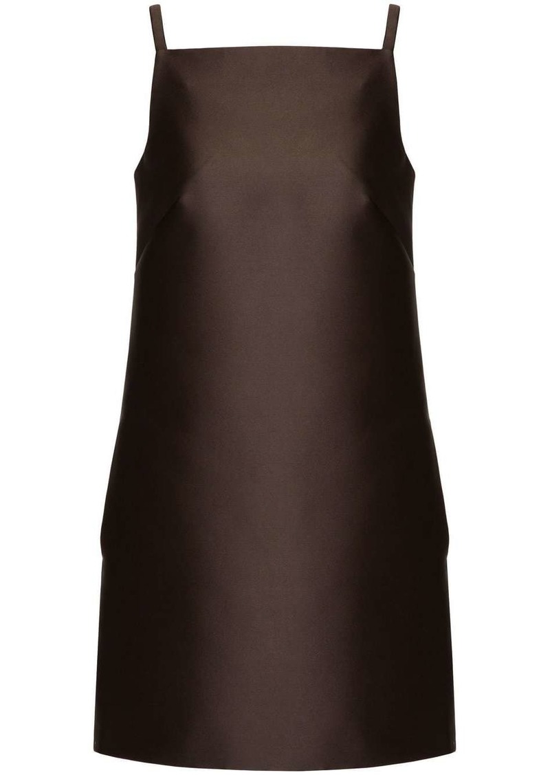 Valentino square-neck silk minidress