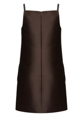 Valentino square-neck silk minidress