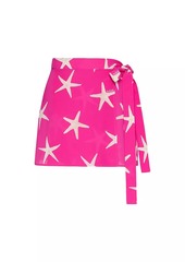 Valentino Starfish Crepe De Chine Skirt