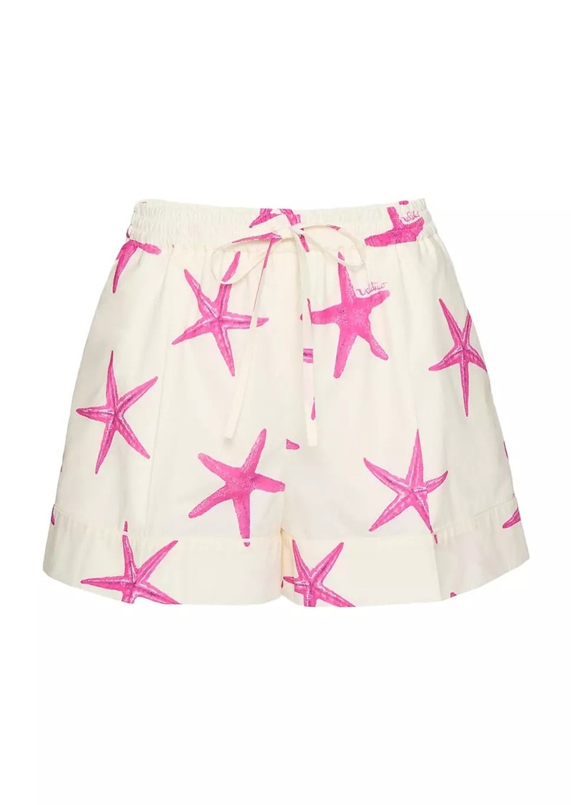 Valentino Starfish Popeline Shorts