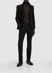 Valentino Straight Wool Tuxedo Pants