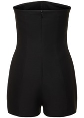 Valentino Strapless Crepe Short Jumpsuit