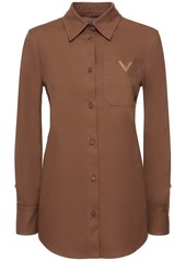 Valentino Stretch Cotton Canvas Shirt Jacket