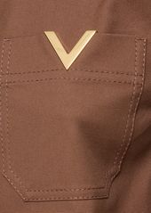 Valentino Stretch Cotton Canvas Shirt Jacket