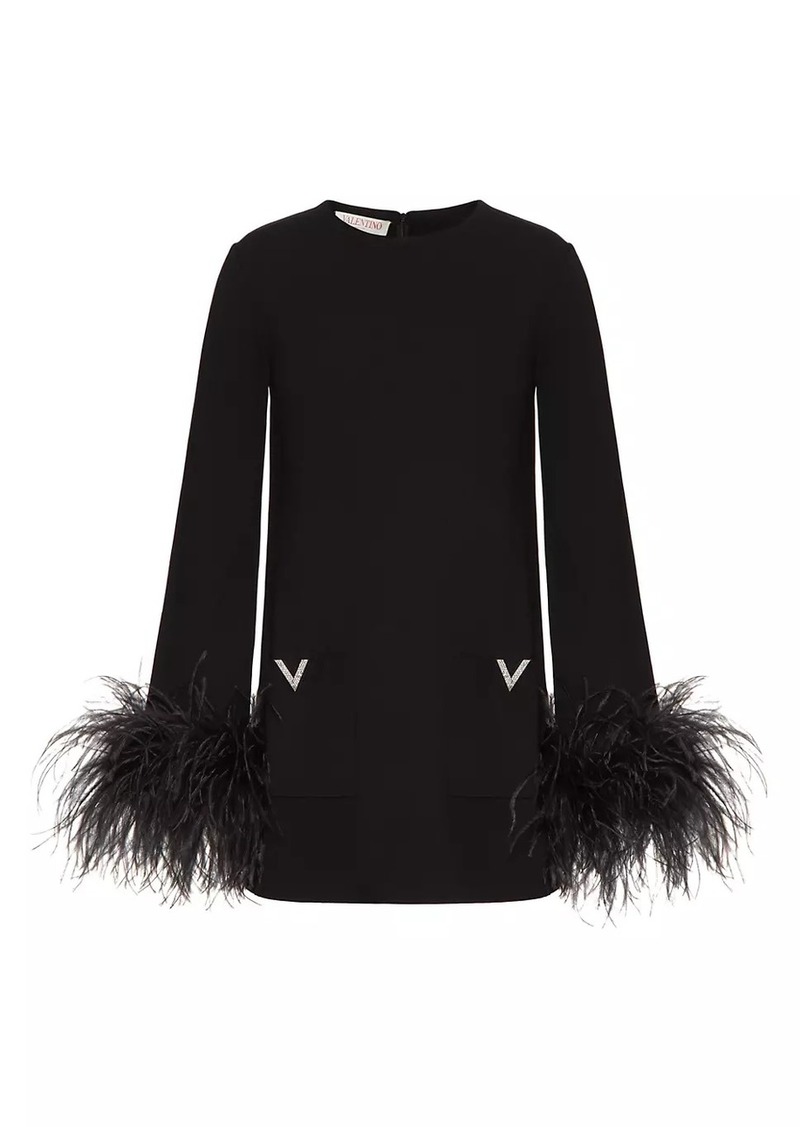 Valentino Stretched Viscose Jumper With Feathers