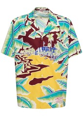 Valentino Surf Rider Printed Cotton Bowling Shirt