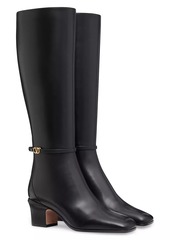 Valentino Tan-Go Boots In Calfskin Leather