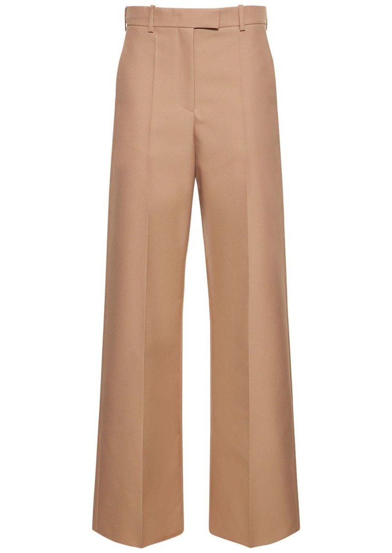 Valentino Techno Weave Mid Rise Wide Leg Pants