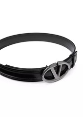 Valentino The Bold Edition VLogo Shiny Calfskin Belt 30MM