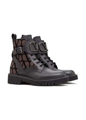 Valentino Toile Iconographe 35mm leather boots