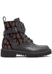 Valentino Toile Iconographe 35mm leather boots