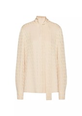 Valentino Toile Iconographe Silk Jacquard Blouse