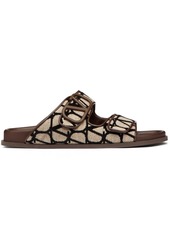 Valentino VLogo Toile Iconographe double-strap sandals