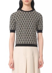 Valentino Toute La V Jacquard Wool Sweater