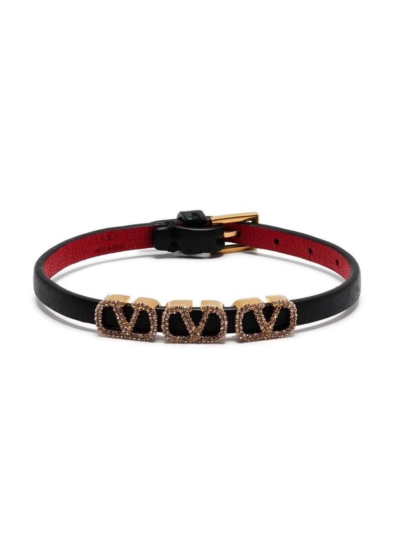 Valentino triple crystal VLOGO bracelet