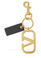 Valentino V Logo & Leather Charms Key Holder